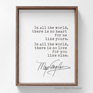 Maya Angelou Quote, Digital Download Printable Poster, Inspirational ...