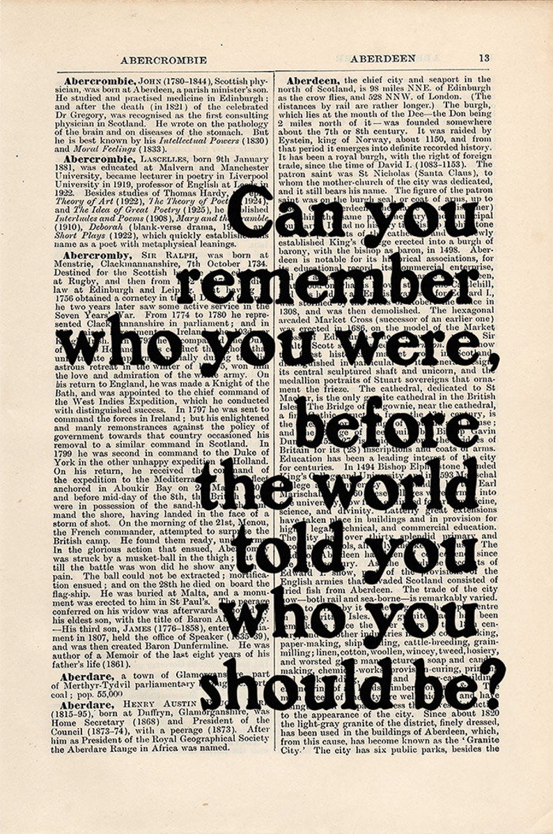 Charles Bukowski Quote Print on an antique page, Can you remember who you were image 8