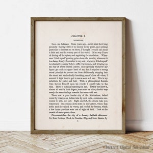 Moby-Dick de Herman Melville, regalos para amantes de los libros, descarga digital imprimible, primera página, primera edición 1851, impresión local, Llámame Ismael