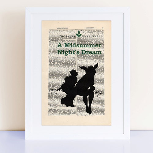 Printable 'A Midsummer Nights Dream' Book Print - Etsy