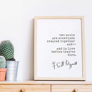 F Scott Fitzgerald Quote, book lovers gifts, digital download print poster, printable quotes, The Beautiful and Damned image 6