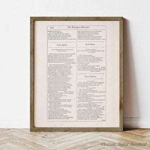 Shakespeare Macbeth, William Shakespeare, instant digital download, book poster printable, book lovers gifts, Shakespeare Play Poster