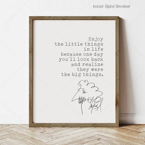 Kurt Vonnegut Zitat, Geschenk für Buchliebhaber, sofort-Download, Lokales Drucken, Genieße die kleinen Dinge des Lebens, SlaughterHouse-Five, Leseecke