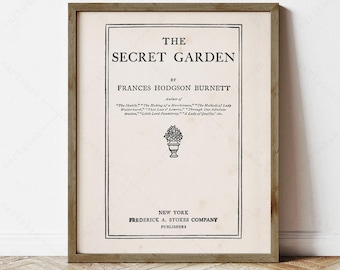 Frances Hodgson Burnett The Secret Garden (instant digital download)