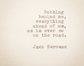 Jack Kerouac Typewriter Quote ... Hand Typed on 1970s Typewriter - Quote, bookmark, size 4 3/8 x 3 2/8 in