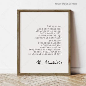 Herman Melville Quote Moby Dick, book lovers gifts, instant download, print locally, reading nook decor, wall art gifts
