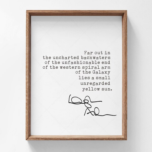 Douglas Adams Quote - Etsy