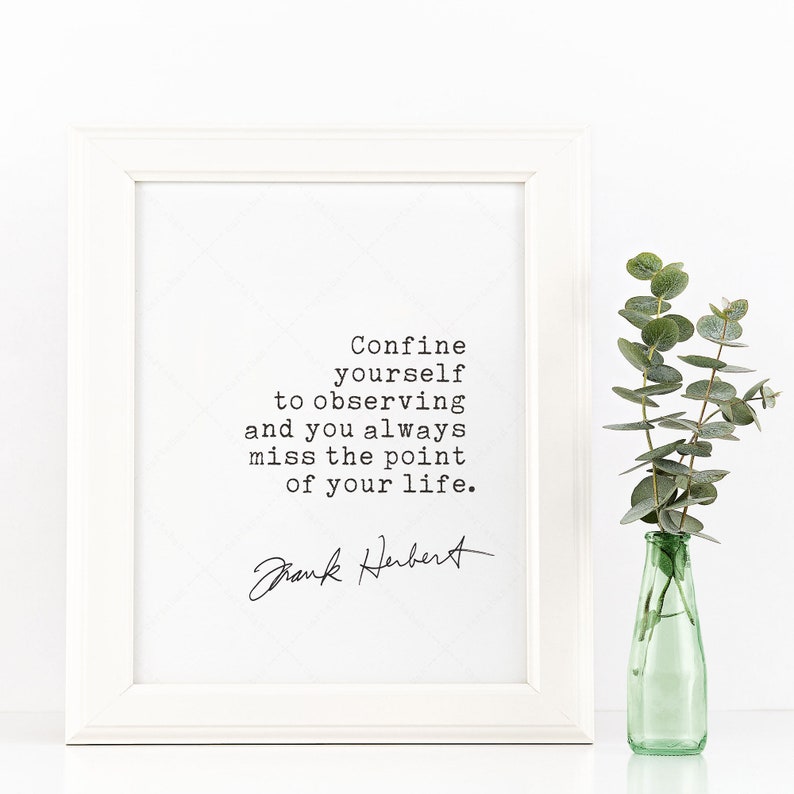 digital download printable book lovers gifts Frank Herbert Quotes Dune Quote Poster