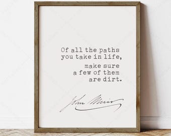 Citazione di John Muir, Arte murale rustica e naturale (download digitale immediato)