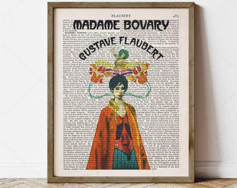 Madame Bovary Book Cover Art, Gustave Flaubert (instant digital download)