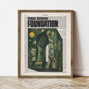 Isaac Asimov Isaac Asimov, sofortiger Download, literarische Kunst, Druck lokal drucken, Wand Kunst Leseecke Dekor, Geschenke für Buchliebhaber