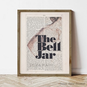 The Bell Jar von Sylvia Plath, sofort download, literarische Kunst Poster, Druck vor Ort, Leseratte Geschenke, Leseecke Dekor