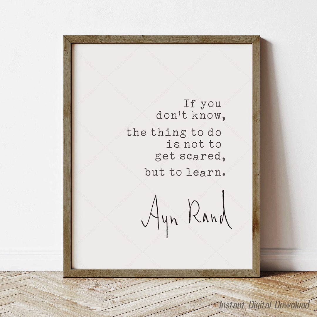 Ayn Rand Quote, Atlas Shrugged Poster (instant Digital Download) - Etsy  Israel