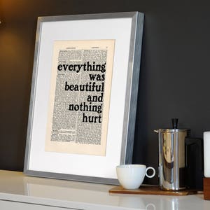 Kurt Vonnegut Quote Print on an Antique Page, Slaughterhouse-five ...