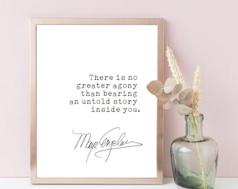 Maya Angelou Quote, book lovers gifts, digital download print, I Know Why the Caged Bird Sings