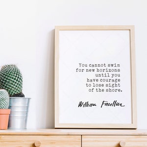 William Faulkner Quote, book lovers gifts, instant digital download printable poster, courage inspirational quotes image 5
