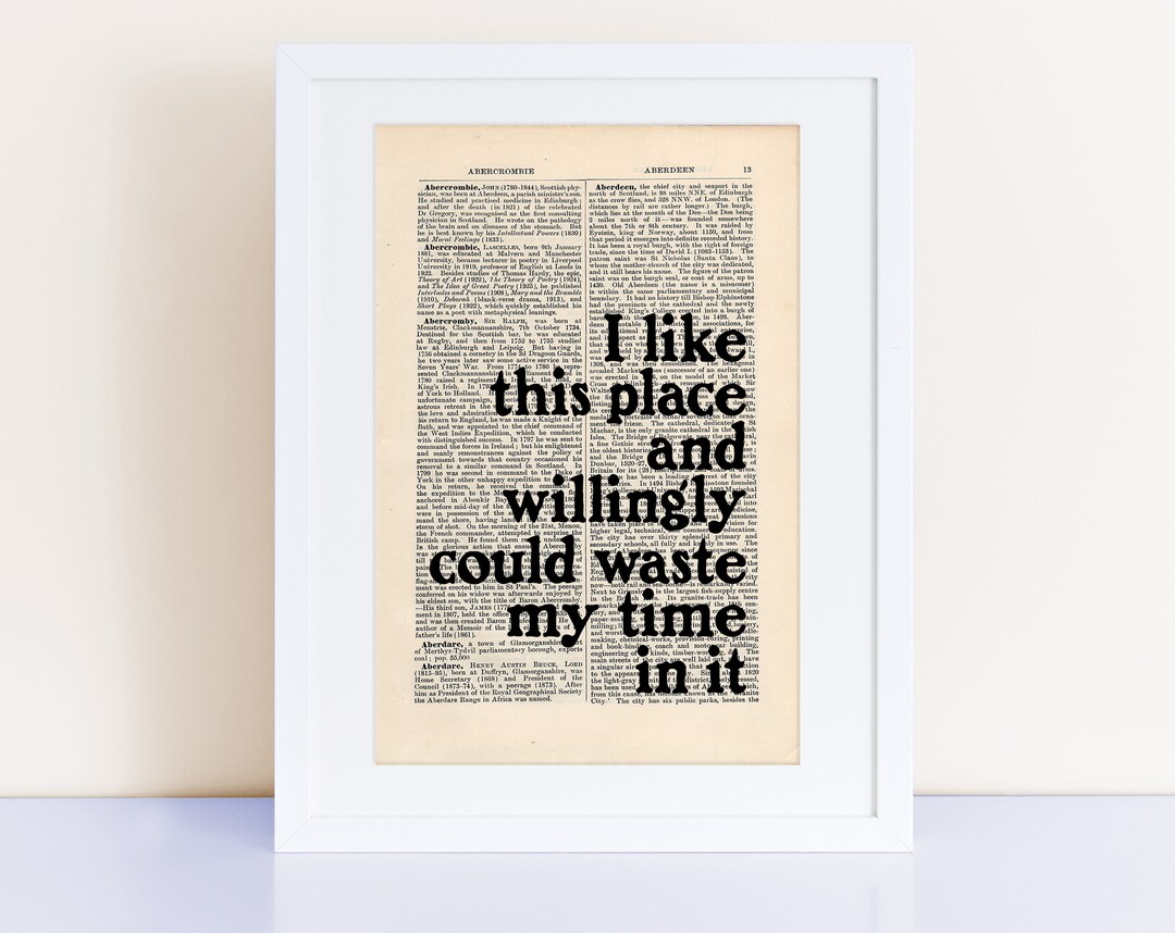 Shakespeare Quote Print on an Antique Page I Like This Place - Etsy