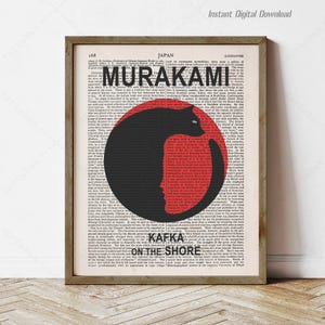 Kafka sulla spiaggia di Haruki Murakami, download immediato, regali per decorazioni da parete per angoli lettura, stampa locale, poster per copertine di libri