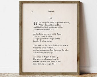 Emily Dickinson-gedicht, leeshoekdecor (directe digitale download)