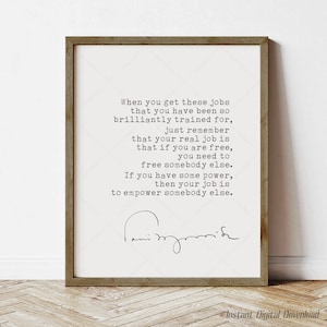 Toni Morrison Quote, book lovers gifts, digital download printable, inspirational art feminist print poster, students, empowerment