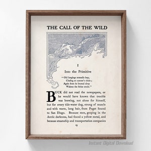The Call of the Wild, Jack London First Edition Page (Instant Digital Download) image 3