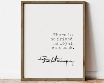 Ernest Hemingway Quote, Literary Wall Art (instant digital download)