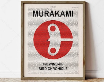 Printable Poster 1Q84 by HARUKI MURAKAMI, Book Lovers,ready to