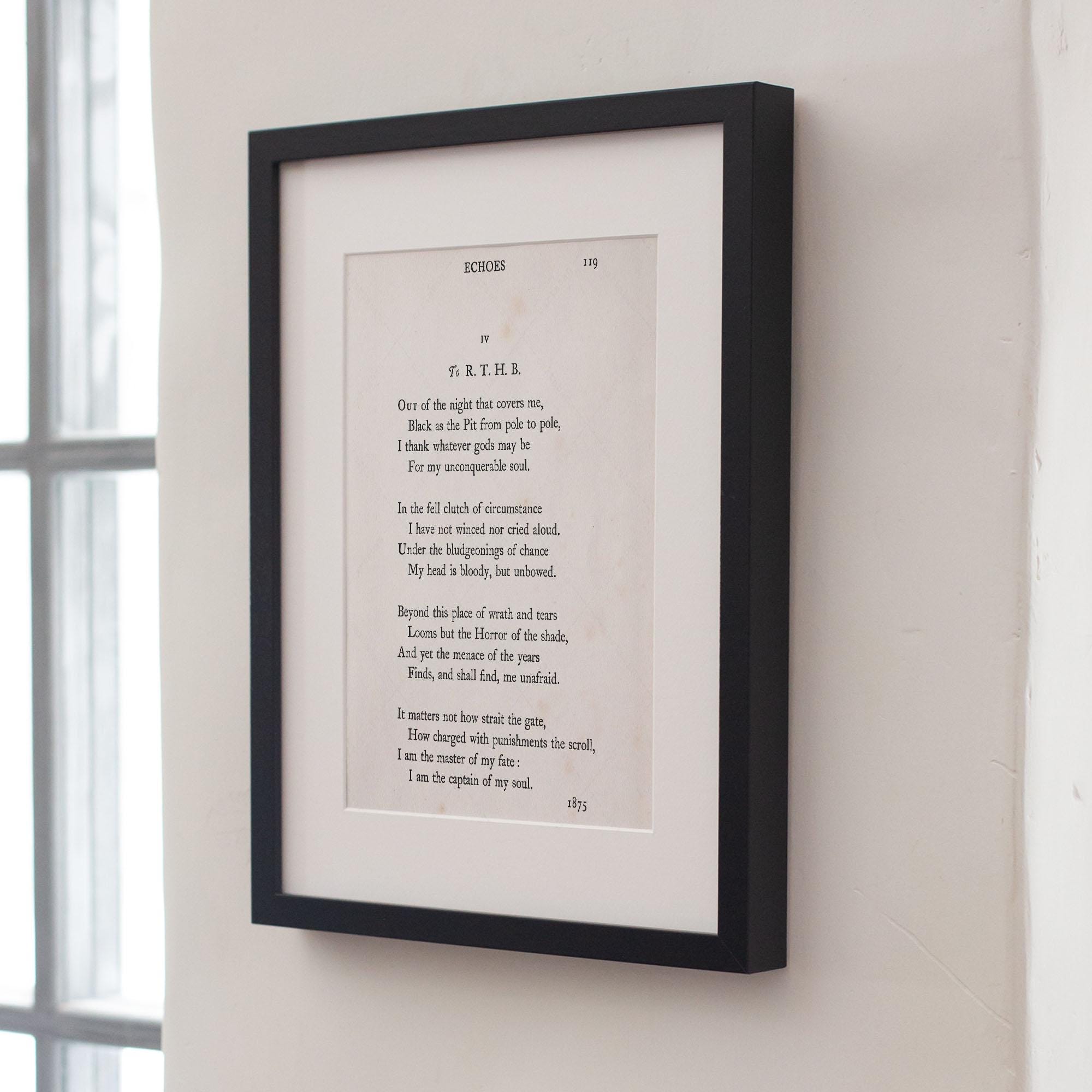 Invictus Pdf Invictus Poem by William Ernest Henley (instant Digital Download) - Etsy