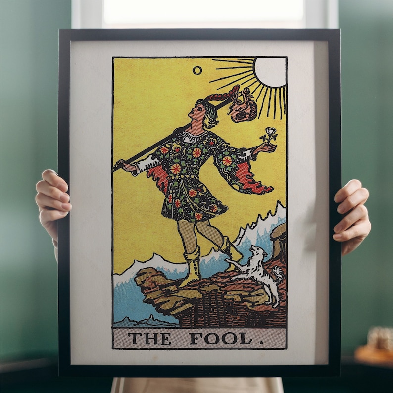 The Fool Tarot Card, Rider Waite Smith Deck, RWS Poster (instant ...