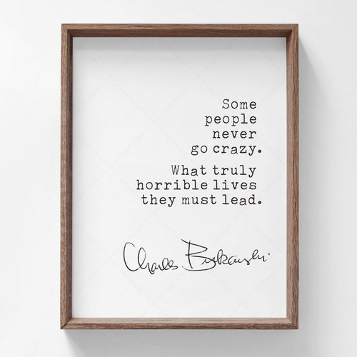 Charles Bukowski Quote Print Book Lovers Gifts Digital | Etsy