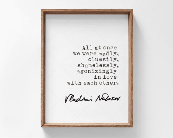 Vladimir Nabokov Quote Lolita, Quote Printable, Digital Download.