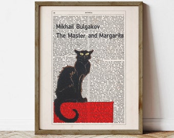 The Master and Margarita by Mikhail Bulgakov, instant download, literary art poster, print locally, bookworm gifts, classic literature