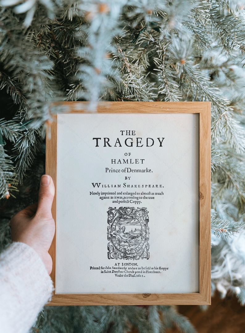 Hamlet by William Shakespeare Poster, Book Lover Gifts (digital ...