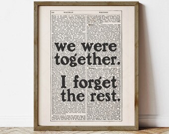 Walt Whitman Quote, Literary Wall Art (instant digital download)