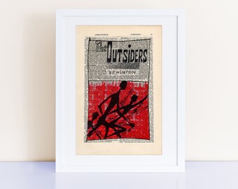 The Outsiders by SE Hinton Print, book cover art, gift for book lovers