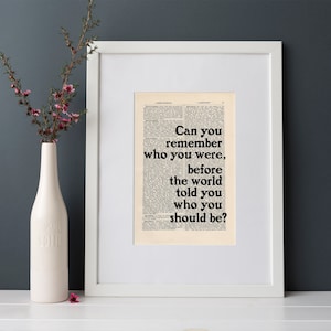 Charles Bukowski Quote Print on an Antique Page, Can You Remember Who ...