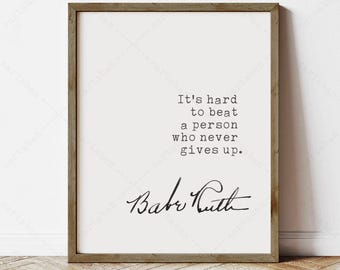 Babe Ruth Quote Poster, Inspirational Poster (Instant Digital Download)