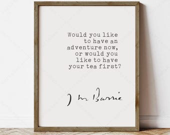 Cita de Peter Pan, J.M. Barrie, Arte infantil de aventuras (Descarga digital instantánea)