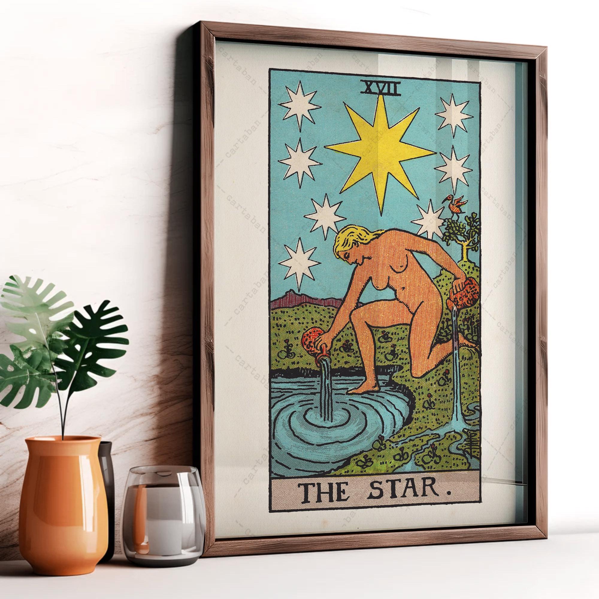 Star Rider Waite The Star Tarot Card, Rider Waite Smith Deck, RWS Poster (instant ...