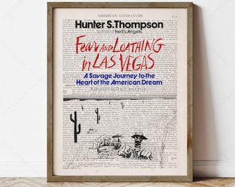 Fear and Loathing in Las Vegas, Hunter S. Thompson Book Cover (instant digital download)