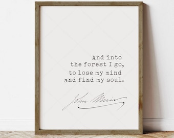 Citazione di John Muir, Forest Soul (download digitale immediato)