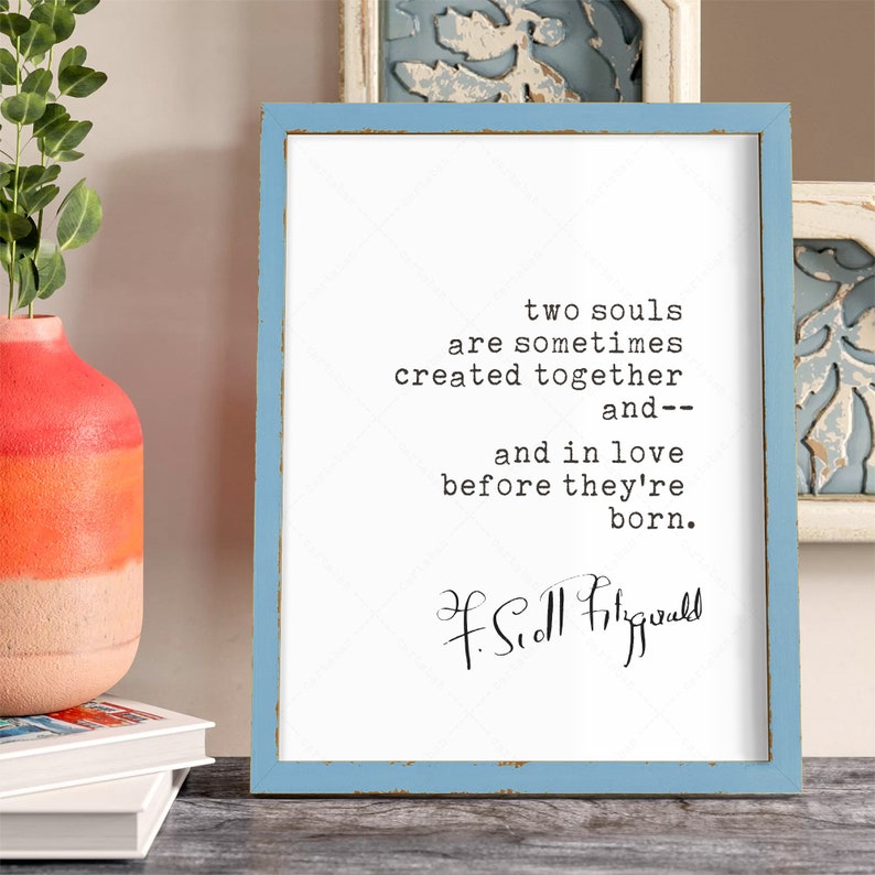 F Scott Fitzgerald Quote, book lovers gifts, digital download print poster, printable quotes, The Beautiful and Damned image 2