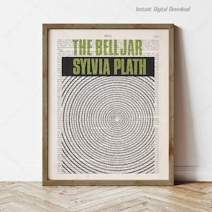 Sylvia Plath Die Glasglocke, sofort download, vor Ort drucken, literarische Kunst Poster, Leseratte Geschenke, Leseecke Dekor Geschenke für sie