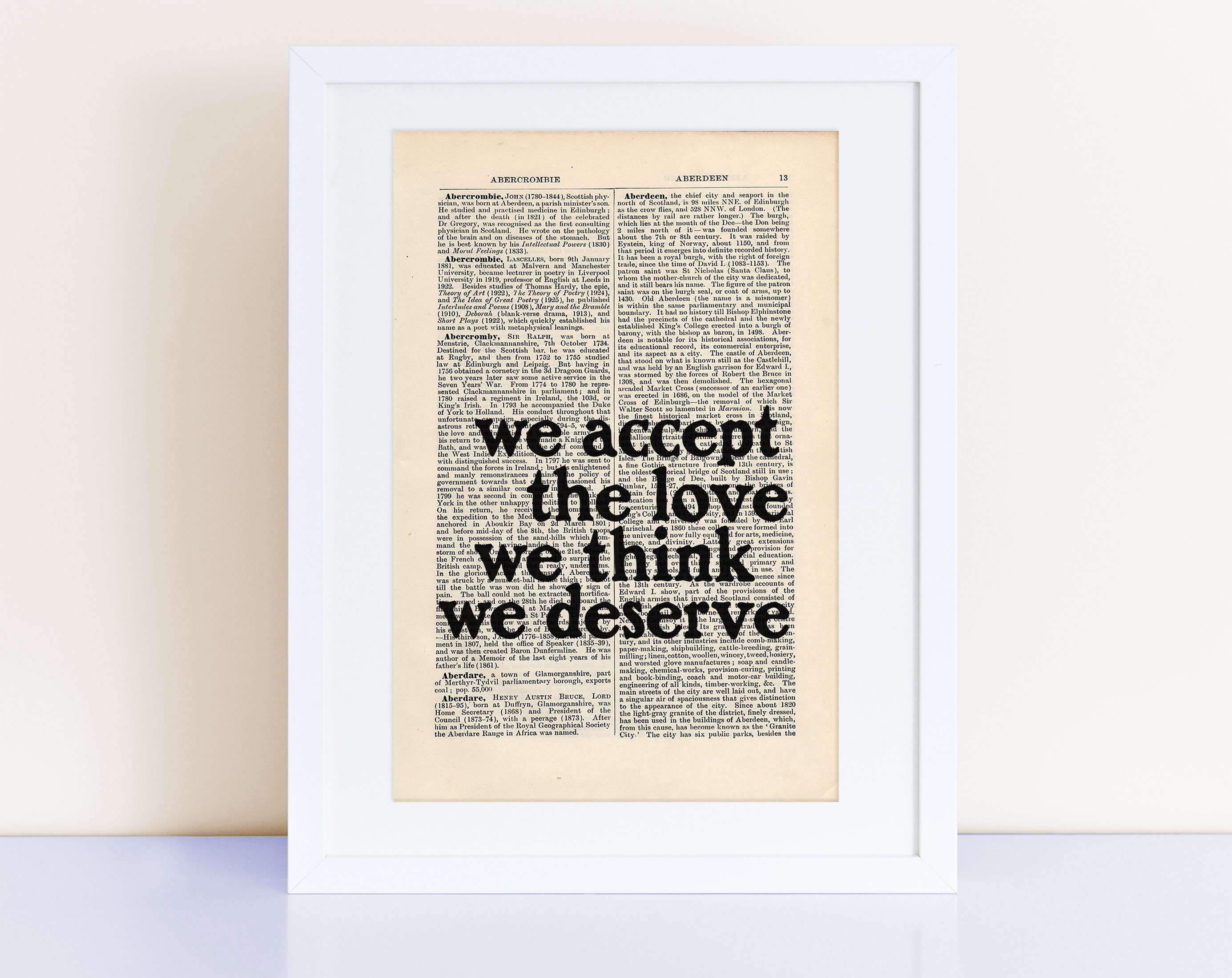 The Perks Of Being A Wallflower Quote Print On An Antique Etsy