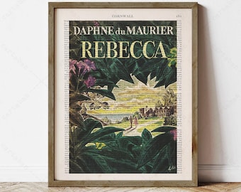 Rebecca Book Cover Art, Daphne du Maurier (instant digital download)