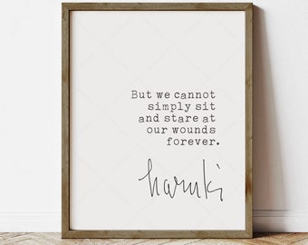 Citaat van Haruki Murakami, 1Q84 Art Poster (directe digitale download)