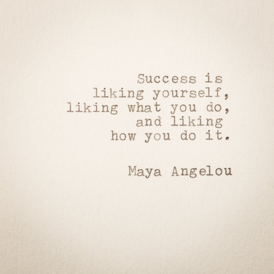 Maya Angelou Success Is Liking Yourself Maya Angelou Quote ... Success Is Liking Yourself ... Hand | Etsy