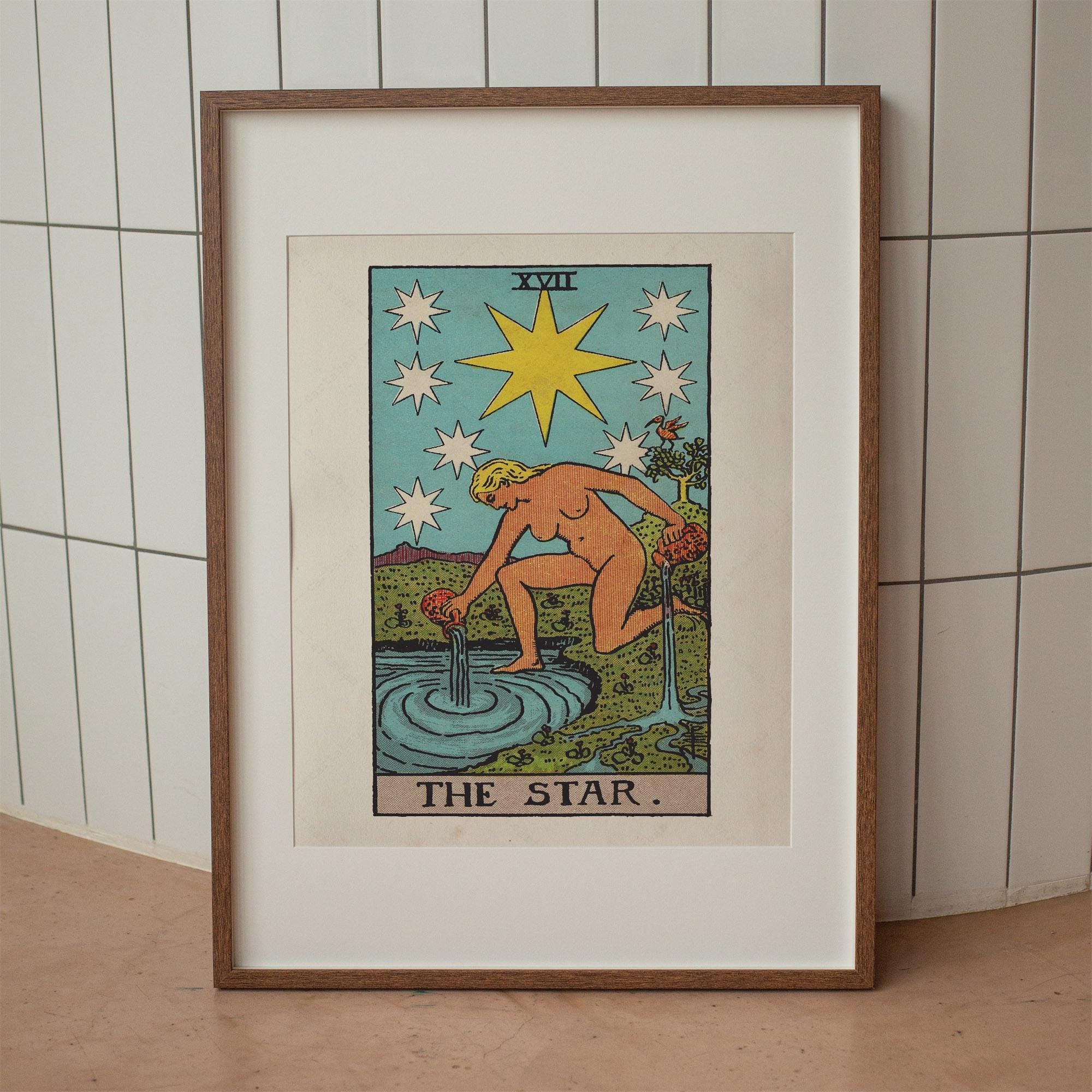 Star Rider Waite The Star Tarot Card, Rider Waite Smith Deck, RWS Poster (instant ...