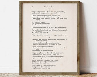 Song of Myself by Walt Whitman, Leaves of Grass, digital download printable, 1881 edition, print locally, Do I contradict myself?