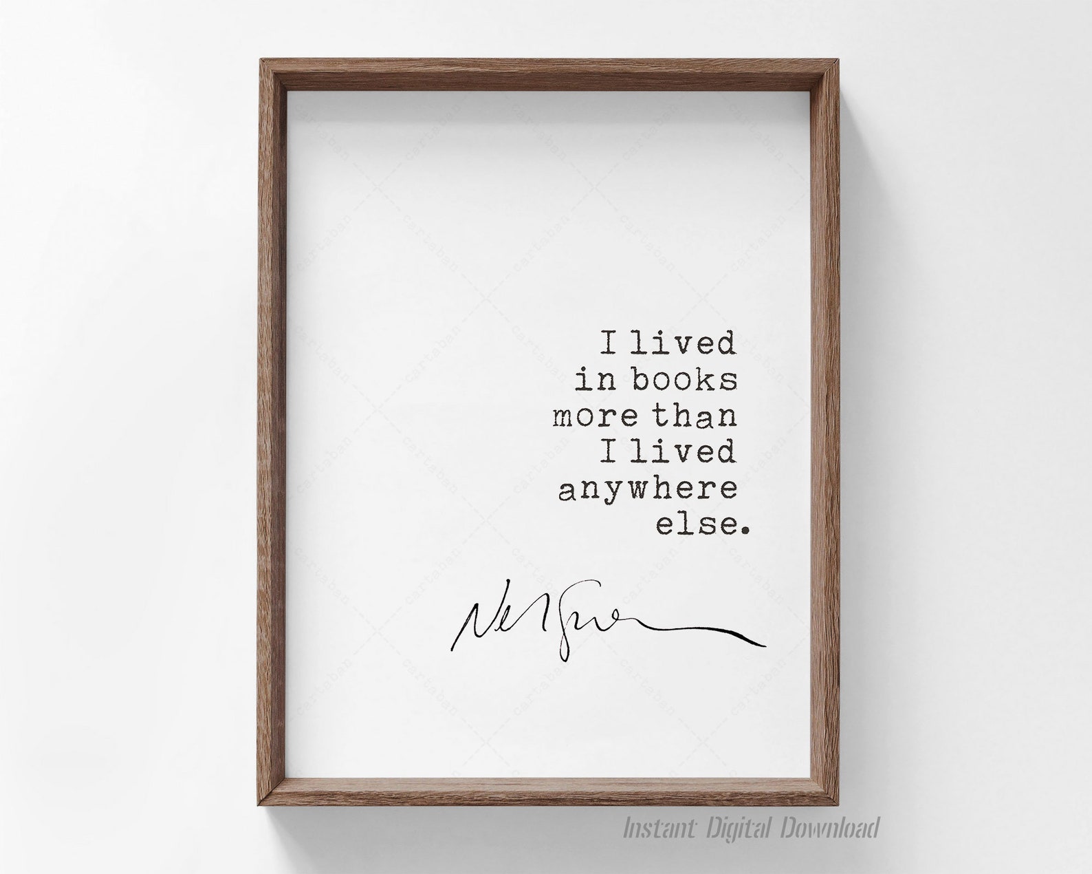 Neil Gaiman Quote Book Lovers Gifts Digital Download Print - Etsy